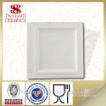 White Ceramic Square Plate For Restaurant, Porcelain Square Plate